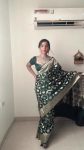 FASHIONABLE LINEN SLAB WEAING SAREE WITH UNSTITCHED BLOUSE FESTIVE WEAR WHOLESALE ETHNIC GARMENT (7)