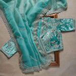 FASHIONABLE ORGANZA SILK SEQUENCE & ZARI MULTI WORK SAREE WITH UNSTITCHED BLOUSE FESTIVAL WEAR WHOLESALE PRICE ETHNICGARMENT (2)