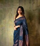 FASHIONABLE SOFT LICHI SILK JACQUARD WORK SAREE WITH UNSTITCHED BLOUSE WEDDING WEAR WHOLESALE PRICE ETHNIC GARMENT (18)