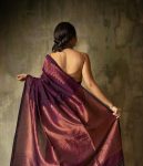 FASHIONABLE SOFT LICHI SILK JACQUARD WORK SAREE WITH UNSTITCHED BLOUSE WEDDING WEAR WHOLESALE PRICE ETHNIC GARMENT (2)