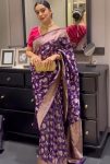 GEORGEOUS SOFT LICHI SILK JACQUARD WORK SAREE WITH UNSTITCHED BLOUSE FESTIVAL WEAR WHOLESALE PRICE ETHNICGARMENT (2)