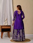 GORGEOUS CHINON SILK EMBROIDERY WITH SEQUENCE, ZARI WORK TOP LEHENGA WITH DUPATTA PARTY WEAR WHOLESALE PRICE ETHNIC GARMENT (4)