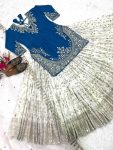 GORGEOUS CHINON SILK SEQUENCE EMBROIDERY WORK TOP LEHENGA WITH DUPATTA FESTIVE WEAR WHOLESALE PRICE ETHNIC GARMENT (2)