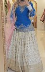 GORGEOUS CHINON SILK SEQUENCE EMBROIDERY WORK TOP LEHENGA WITH DUPATTA FESTIVE WEAR WHOLESALE PRICE ETHNIC GARMENT (2)