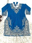 GORGEOUS CHINON SILK SEQUENCE EMBROIDERY WORK TOP LEHENGA WITH DUPATTA FESTIVE WEAR WHOLESALE PRICE ETHNIC GARMENT (2)