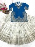 GORGEOUS CHINON SILK SEQUENCE EMBROIDERY WORK TOP LEHENGA WITH DUPATTA FESTIVE WEAR WHOLESALE PRICE ETHNIC GARMENT (2)