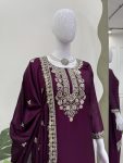 GORGEOUS CHINON SILK THREAD WITH SEQUENCE WORK TOP PALAZZO WITH DUPATTA FESTIVE WEAR WHOLESALE PRICE ETHNIC GARMENT (3)