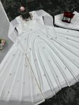 GORGEOUS GEORGETTE HAND WORK GOWN BOTTOM WITH DUPATTA PARTY WEAR WHOLESALE PRICE ETHNIC GARMENT (2)