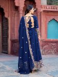 GORGEOUS GEORGETTE THREAD WITH SEQUENCE WORK GOWN BOTTOM WITH DUPATTA FESTIVE WEAR WHOLESALE PRICE ETHNIC GARMENT (7)