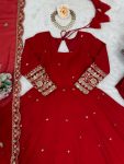 GORGEOUS GEORGETTE THREAD WITH SEQUENCE WORK GOWN BOTTOM WITH DUPATTA FESTIVE WEAR WHOLESALE PRICE ETHNIC GARMENT (4)