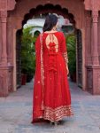 GORGEOUS GEORGETTE THREAD WITH SEQUENCE WORK GOWN BOTTOM WITH DUPATTA FESTIVE WEAR WHOLESALE PRICE ETHNIC GARMENT (4)