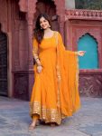 GORGEOUS GEORGETTE THREAD WITH SEQUENCE WORK GOWN BOTTOM WITH DUPATTA FESTIVE WEAR WHOLESALE PRICE ETHNIC GARMENT (7)