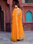 GORGEOUS GEORGETTE THREAD WITH SEQUENCE WORK GOWN BOTTOM WITH DUPATTA FESTIVE WEAR WHOLESALE PRICE ETHNIC GARMENT (7)