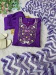 GORGEOUS MUSLIN SILK EMBROIDERY WORK ANARKALI TOP BOTTOM WITH DUPATTA FESTIVE WEAR WHOLESALE PRICE ETHNIC GARMENT (4)