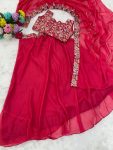 GORGEOUS TABBY SILK EMBROIDERY SEQUENCE WORK LEHENGA CHOLI WITH DUPATTA PARTY WEAR WHOLESALE PRICE ETHNIC GARMENT (6)