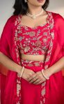 GORGEOUS TABBY SILK EMBROIDERY SEQUENCE WORK LEHENGA CHOLI WITH DUPATTA PARTY WEAR WHOLESALE PRICE ETHNIC GARMENT (6)