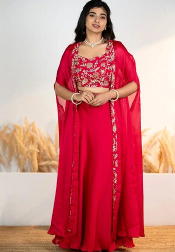 GORGEOUS TABBY SILK EMBROIDERY SEQUENCE WORK LEHENGA CHOLI WITH DUPATTA RANI