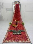 LATEST BANDHEJ PRINTED WITH PITHA & GOTA PATTI WORK SAREE WITH UNSTITCHED BLOUSE FESTIVE WEAR WHOLESALE PRICE ETHNIC GARMENT (7)