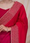 LATEST BLOOMING VICHITRA EMBROIDERY ZARI THREAD WORK SAREE WITH UNSTITCHED BLOUSE DAILY WEAR WHOLESALE PRICE ETHNIC GARMENT (11)
