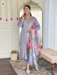 LATEST CHANDERI SILK EMBROIDERY WORK TOP BOTTOM WITH DUPATTA FESTIVE WEAR WHOLESALE PRICE ETHNIC GARMENT (4)