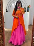 LATEST CHINON EMBROIDERY CODING  THREAD SEQUENCE WORK GOWN WITH DUPATTA RANI