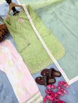 LATEST CREPE EMBROIDERY SEQUENCE REAL MIRROR HAND WORK TOP PATIYALA WITH DUPATTA PARTY WEAR WHOLESALE PRICE ETHNIC GARMENT (8)