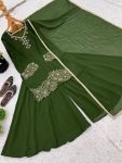 LATEST GEORGETTE EMBROIDERY BEADS WORK TOP PALAZZO WITH DUPATTA FESTIVE WEAR WHOLESALE PRICE ETHNIC GARMENT (6)