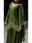 LATEST GEORGETTE EMBROIDERY BEADS WORK TOP PALAZZO WITH DUPATTA FESTIVE WEAR WHOLESALE PRICE ETHNIC GARMENT (6)