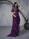 LATEST GEORGETTE EMBROIDERY WORK SAREE WITH UNSTITCHED BLOUSE DAILY WEAR WHOLESALE PRICE ETHNICGARMENT (2)