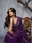 LATEST GEORGETTE EMBROIDERY WORK SAREE WITH UNSTITCHED BLOUSE DAILY WEAR WHOLESALE PRICE ETHNICGARMENT (2)