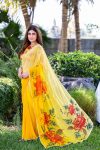 LATEST GEORGETTE LACE BORDER WORK SAREE WITH UNSTITCHED BLOUSE DAILY WEAR WHOLESALE PRICE ETHNIC GARMENT (5)