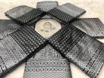 LATEST LICHI SILK WEAVING WORK SAREE WITH UNSTITCHED BLOUSE FESTIVAL WEAR WHOLESALE PRICE ETHNIC GARMENT (4)