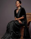 LATEST LICHI SILK WEAVING WORK SAREE WITH UNSTITCHED BLOUSE FESTIVAL WEAR WHOLESALE PRICE ETHNIC GARMENT (4)