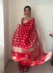 LATEST LINEN SLUB WEAVING WORK SAREE WITH UNSTITCHED BLOUSE FESTIVE WEAR WHOLWSALE PRICE ETHNIC GARMENT (4)