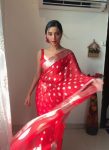 LATEST LINEN SLUB WEAVING WORK SAREE WITH UNSTITCHED BLOUSE FESTIVE WEAR WHOLWSALE PRICE ETHNIC GARMENT (4)