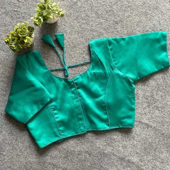 LATEST MALAI SATIN PLAIN STITCHED BLOUSE RAMA