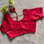 LATEST MALAI SATIN PLAIN STITCHED BLOUSE FESTIVE WEAR WHOLESALE PRICE ETHNIC GARMENT (5)