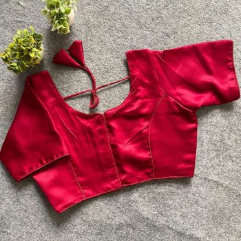 LATEST MALAI SATIN PLAIN STITCHED BLOUSE RANI