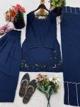 LATEST NATURALCREPE SILK EMBROIDERY SEQUENCE WORK TOP PATIYALA WITH DUPATTA FESTIVE WEAR WHOLESALE PRICE ETHNIC GARMENT(18)