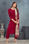 LATEST ROMAN SILK DIGITAL PRINTED TOP BOTTOM WITH DUPATTA FESTIVE WEAR WHOLESALE PRICE ETHNIC GARMENT (4)