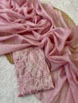 LATEST SOFT CANDY CRUSH BEADS WORK SAREE WITH UNSTITCHED BLOUSE DAILY WEAR WHOLESALE PRICE ETHNIC GARMENT (28)