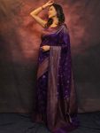 LATEST SOFT LICHI SILK JACQUARD WORK SAREE WITH UNSTITCHED BLOUSE SEASONABLE WEAR WHOLESALE PRICE ETHNIC GARMENT (17)