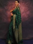 LATEST SOFT LICHI SILK JACQUARD WORK SAREE WITH UNSTITCHED BLOUSE SEASONABLE WEAR WHOLESALE PRICE ETHNIC GARMENT (5)