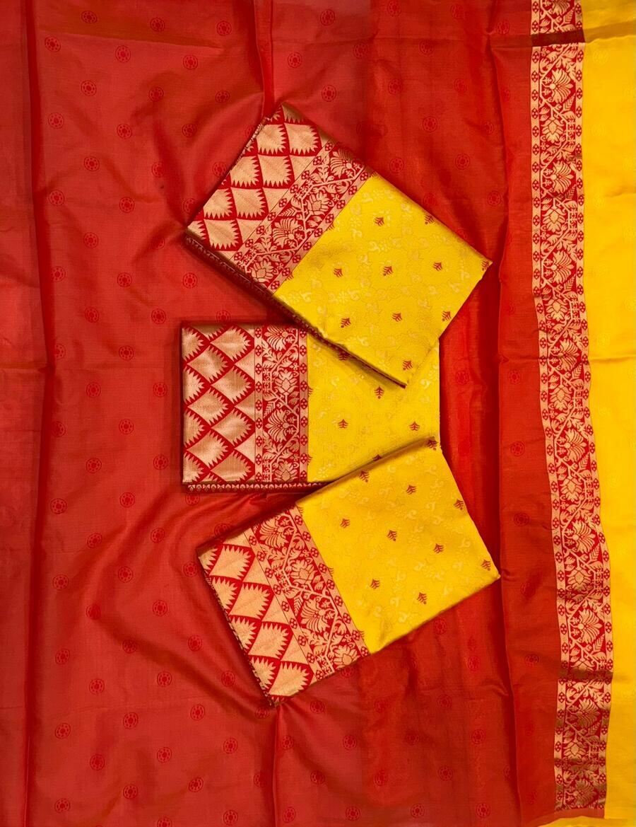 LATEST SOFT LICHI SILK JACQUARD WORK SAREE WITH UNSTITCHED BLOUSE WEDDING WEAR WHOLESALE PRICE ETHNIC GARMENT (1)