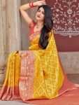 LATEST SOFT LICHI SILK JACQUARD WORK SAREE WITH UNSTITCHED BLOUSE WEDDING WEAR WHOLESALE PRICE ETHNIC GARMENT (5)