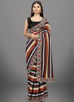 LATEST VICHITRA SILK DIGITAL PRINTED EMBROIDERY THREAD WITH 5 MM SEQUENCE BORDER WORK SAREE WITH STITCHED BLOUSE FESTIVE WEAR WHOLESALE PRICE ETHNIC GARMENT (2)