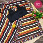 LATEST VICHITRA SILK DIGITAL PRINTED EMBROIDERY THREAD WITH 5 MM SEQUENCE BORDER WORK SAREE WITH STITCHED BLOUSE FESTIVE WEAR WHOLESALE PRICE ETHNIC GARMENT (2)