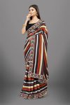 LATEST VICHITRA SILK DIGITAL PRINTED EMBROIDERY THREAD WITH 5 MM SEQUENCE BORDER WORK SAREE WITH STITCHED BLOUSE FESTIVE WEAR WHOLESALE PRICE ETHNIC GARMENT (2)