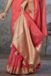 LETEST KHADI COTTON WEAVING WORK SAREE WITH UNSTITCHED BLOUSE WEEDING WEAR WHOLESALE PRICE ETHNICGARMENT (15)