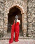 LUXURY GEORGETTE EMBROIDERY SEQUENCE WORK LACE WITH PIPING SAREE WITH UNSTITCHED BLOUSE PARTY WEAR WHOLESALE PRICE ETHNIC GARMENT (30)